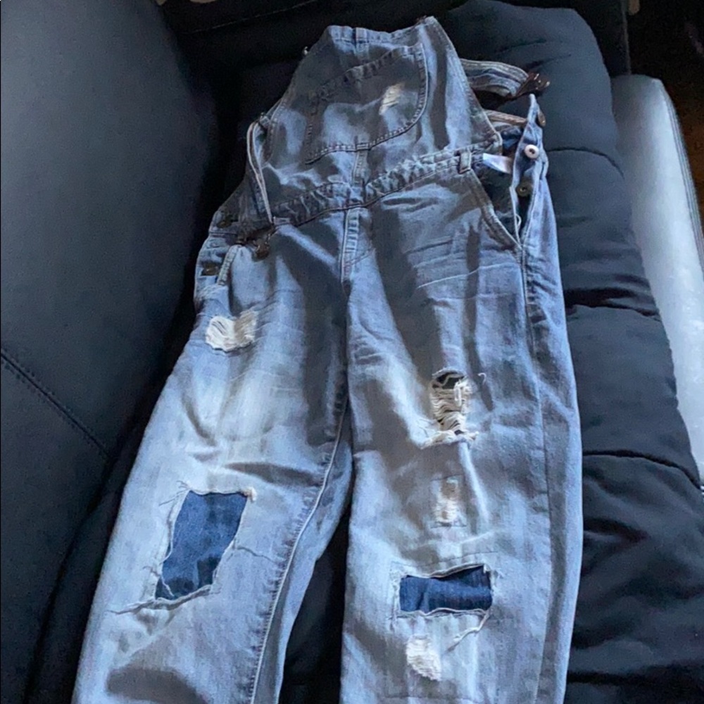 Distressed Overalls